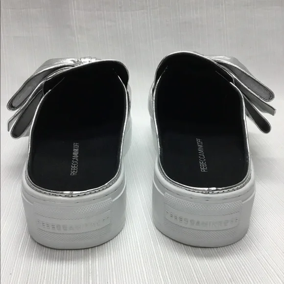 REBECCA MINKOFF New Silver Slide On Shoes - Picture 6 of 7